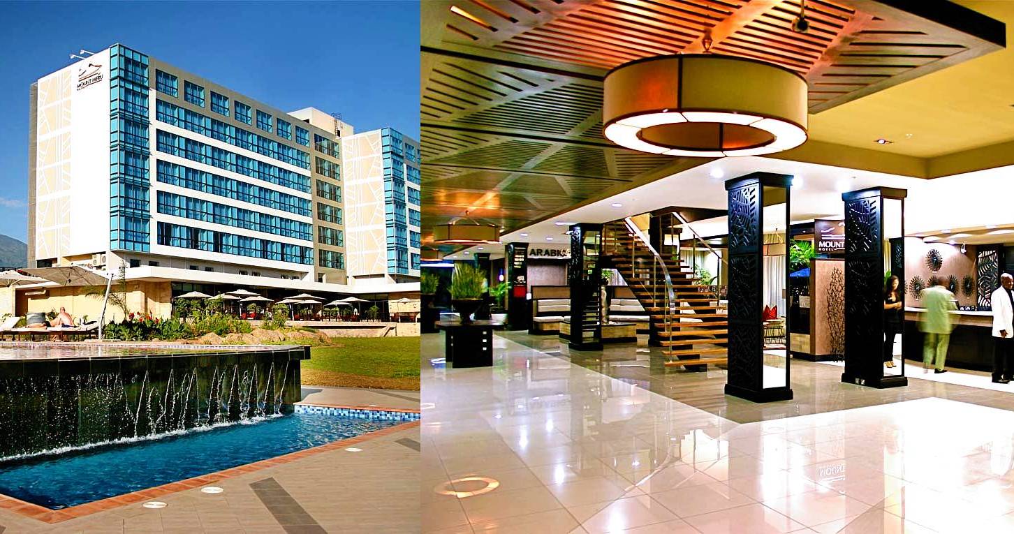 Discover the place where the heavens meet the earth, where the rhythm of nature pounds to the beat of an African drum, and where life is all about a revival of the senses. Situated at the foothills of Mount Meru in the city of Arusha, Tanzania, the Mount Meru Hotel lies on 9 acres of lush landscape, surrounded by some of Africa’s most breath-taking vistas, rich with a diverse array of wildlife, etched against the fertile slopes of this beautiful mountain. Give your imagination wings as you sit at the mountain’s feet, and listen as it reveals stories it has kept hidden for centuries. Whether travelling for business or pleasure, you are invited to take delight in the breath-taking setting, lend your ears to the beautiful sounds of nature meeting civilisation, and touch the heart of Tanzanian highlife and luxury. The Mount Meru Hotel, its management and staff members have made every endeavour to ensure that your stay is a rejuvenating and refreshing experience of African hospitality and look forward to meeting you in person. Tanzanian warmth and kindness is renowned all over the world and the opportunity to prove this fact much more than mere legend is an exhilarating opportunity to all at this pinnacle of splendour, and our home, the Mount Meru Hotel. With temperatures averaging a pleasant 25 degrees Celsius for most of the year, it not only makes the Mount Meru Hotel a tranquil getaway, but a place where you can really put your feet up and find your grounding again.